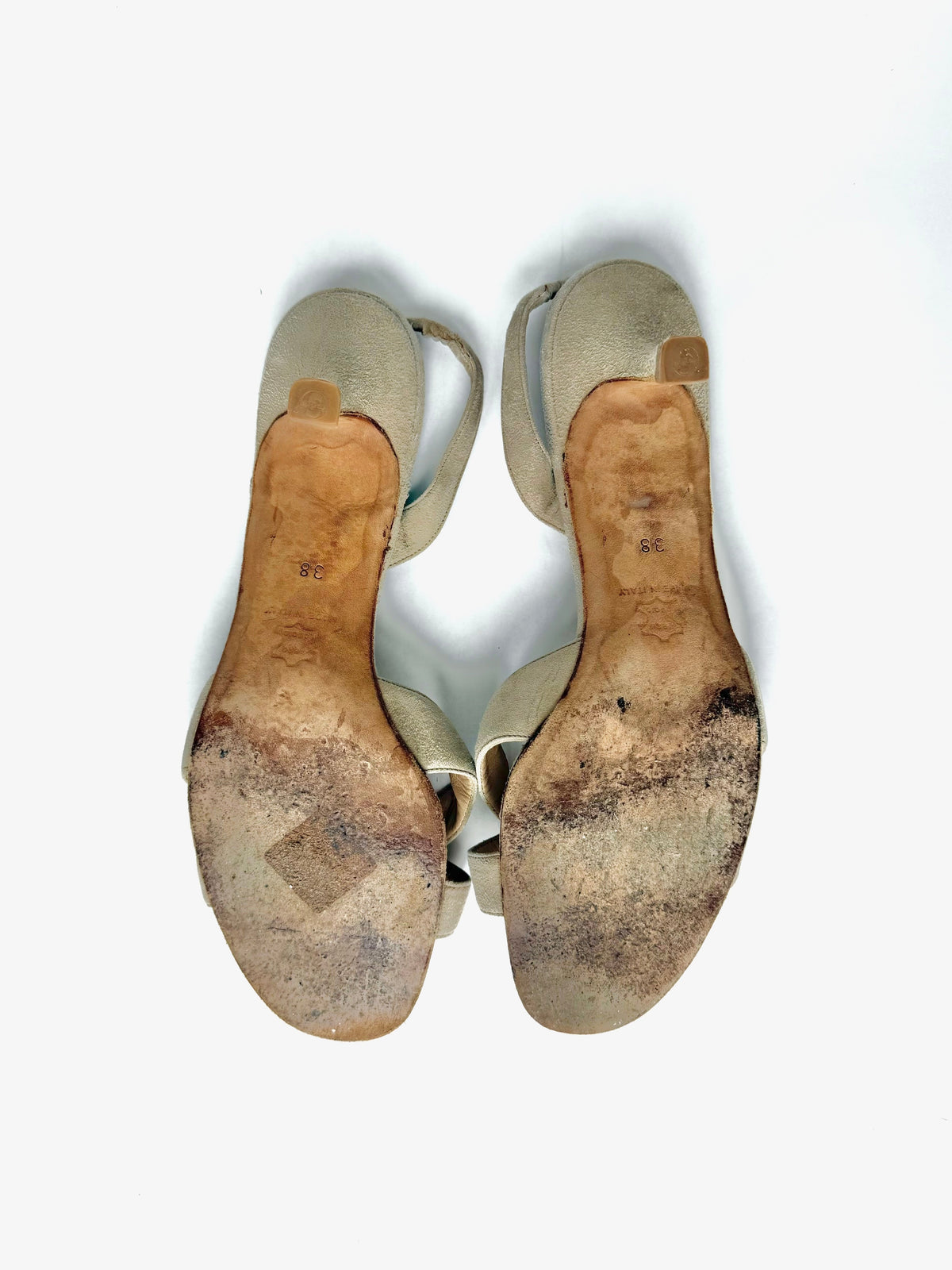 Sand Suede Crossover Slingback Sandal