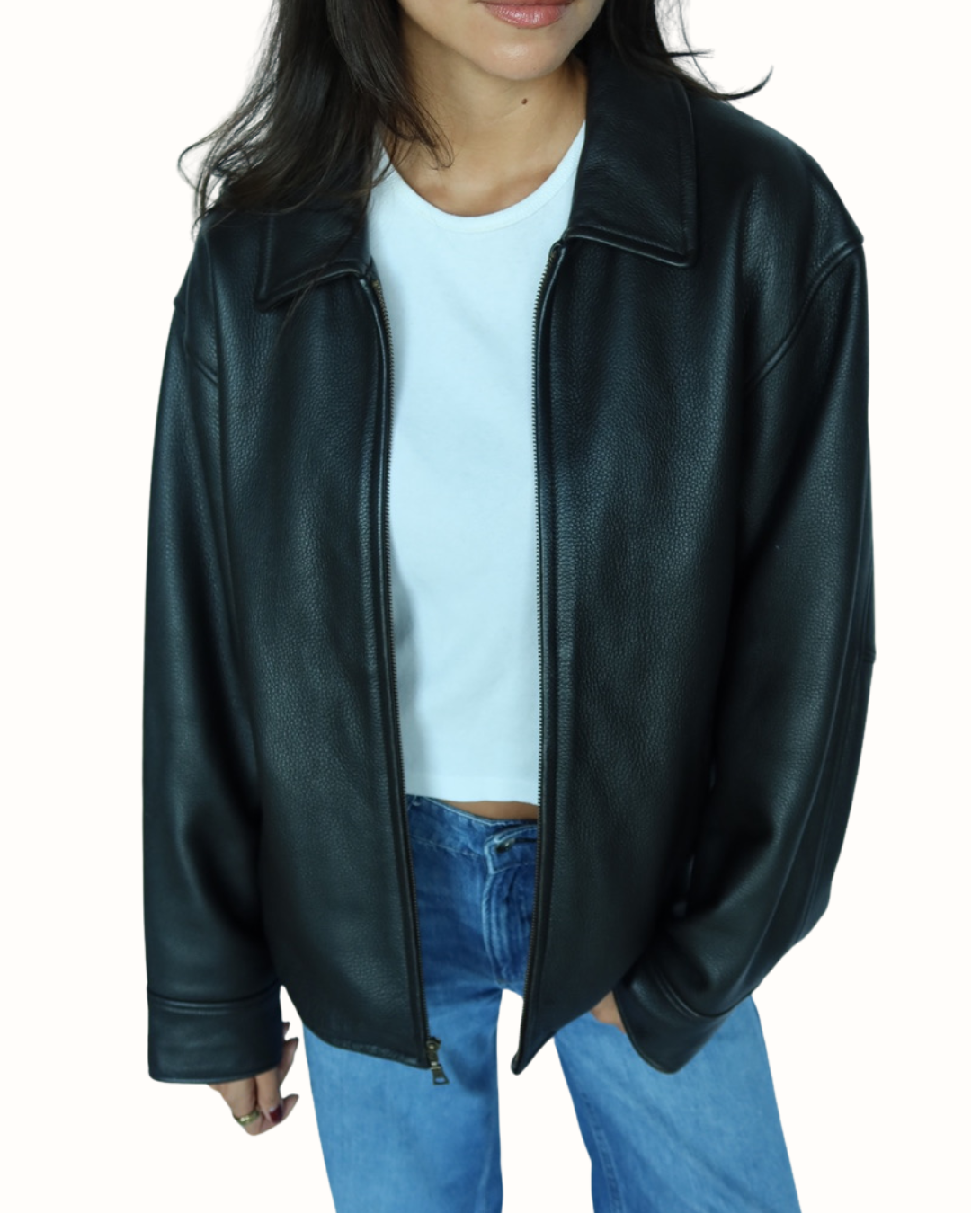 Vintage Oversized Leather Jacket