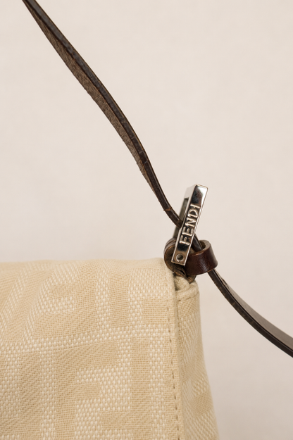 Fendi — Vintage Cream Canvas Baguette