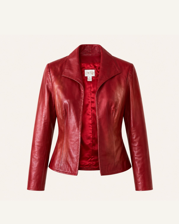Vintage Red Leather Jacket