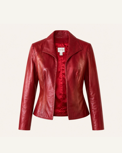 Vintage Red Leather Jacket