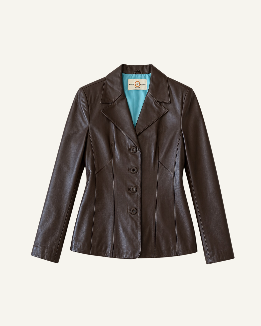 Vintage Espresso Leather Blazer