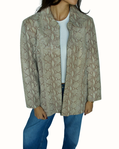 Vintage Snakeskin Leather Jacket