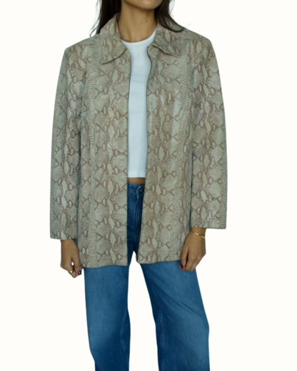Vintage Snakeskin Leather Jacket