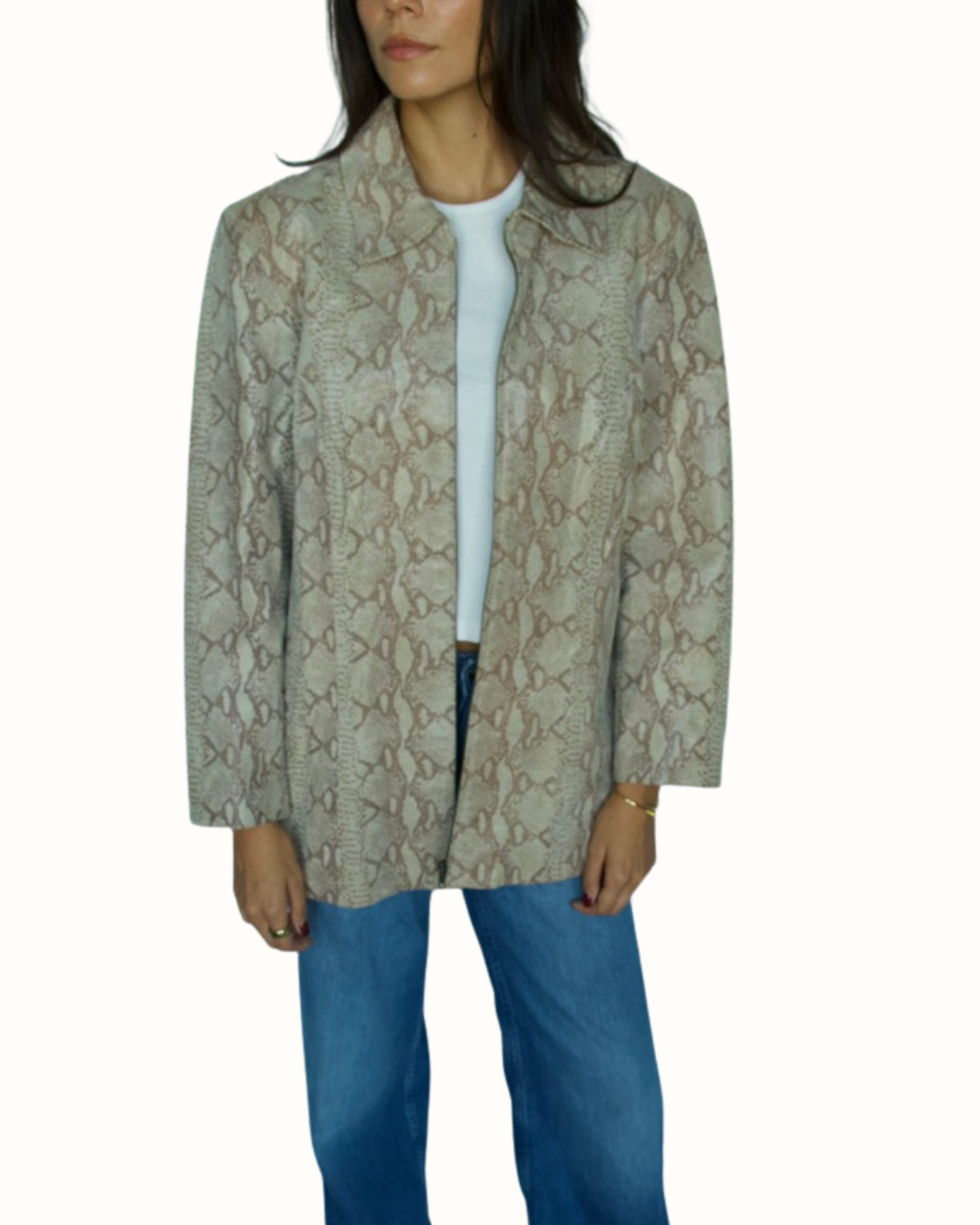 Vintage Snakeskin Leather Jacket