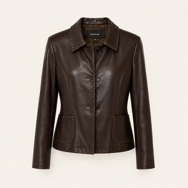 Vintage Chocolate Brown Leather Jacket