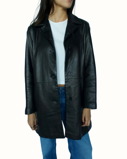 Calvin Klein Leather Trench Coat