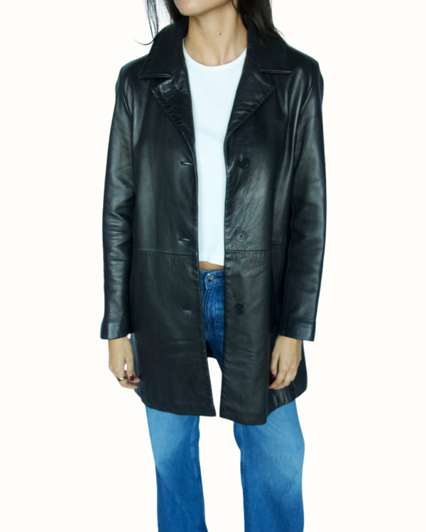 Calvin Klein Leather Trench Coat