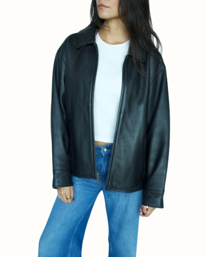 Vintage Oversized Leather Jacket