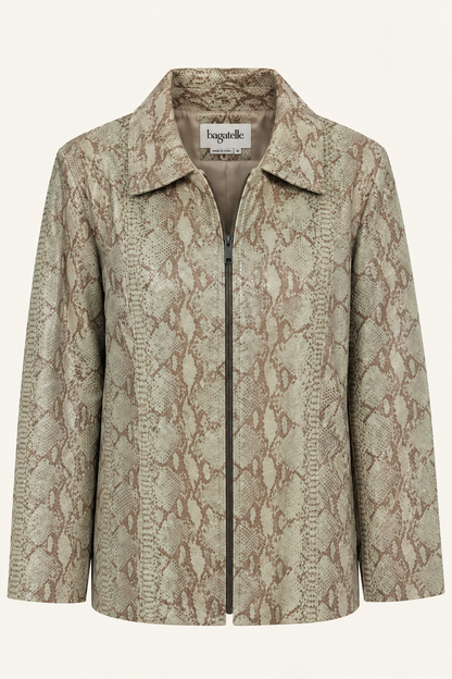 Vintage Snakeskin Leather Jacket