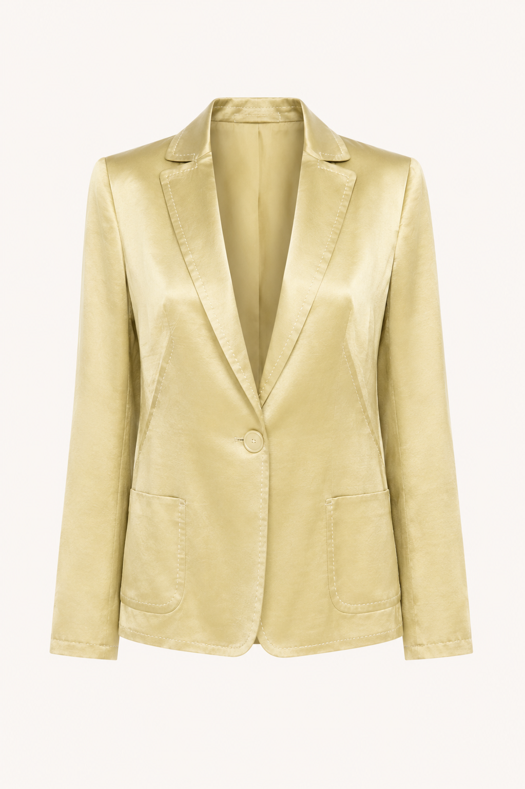 Vintage Gold Silk & Linen Blazer