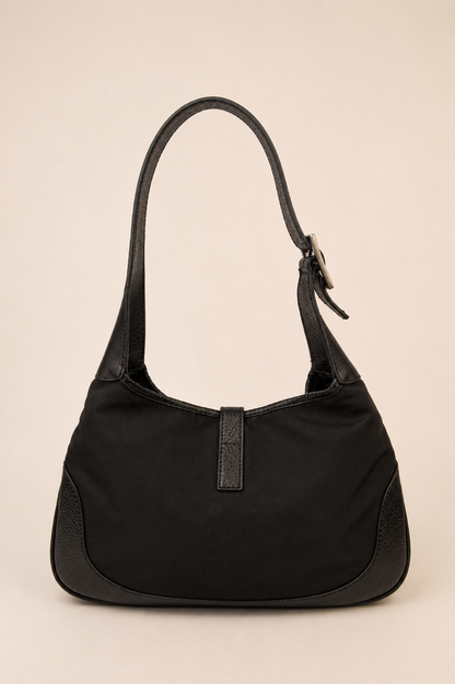 Gucci — Vintage Black Nylon Jackie Shoulder Bag