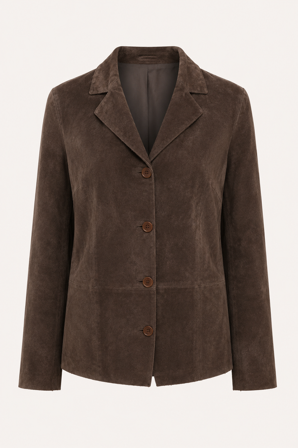 Vintage Brown Suede Blazer
