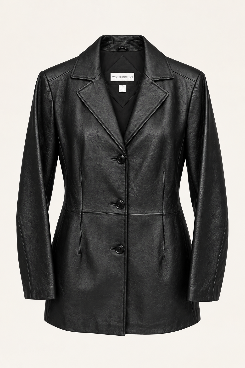 Vintage Long Leather Blazer