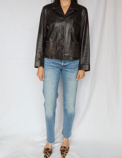 Deep Espresso Leather Jacket