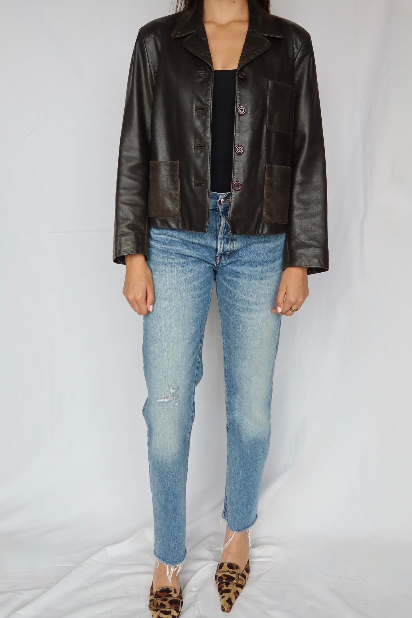 Deep Espresso Leather Jacket