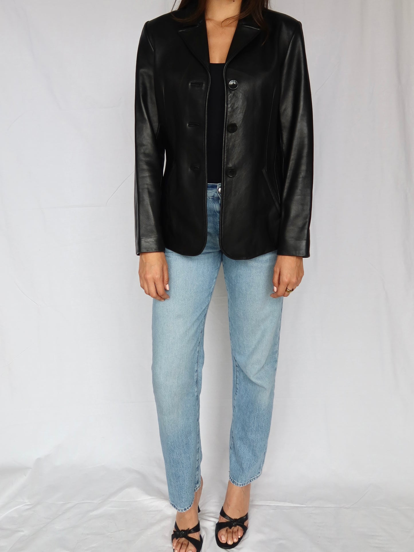 Black Leather Blazer