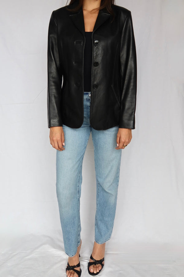 Black Leather Blazer