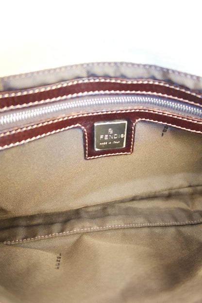 Fendi — Vintage Cream Canvas Baguette