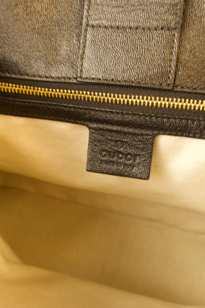 Gucci — Vintage Black Leather Horsebit Tote
