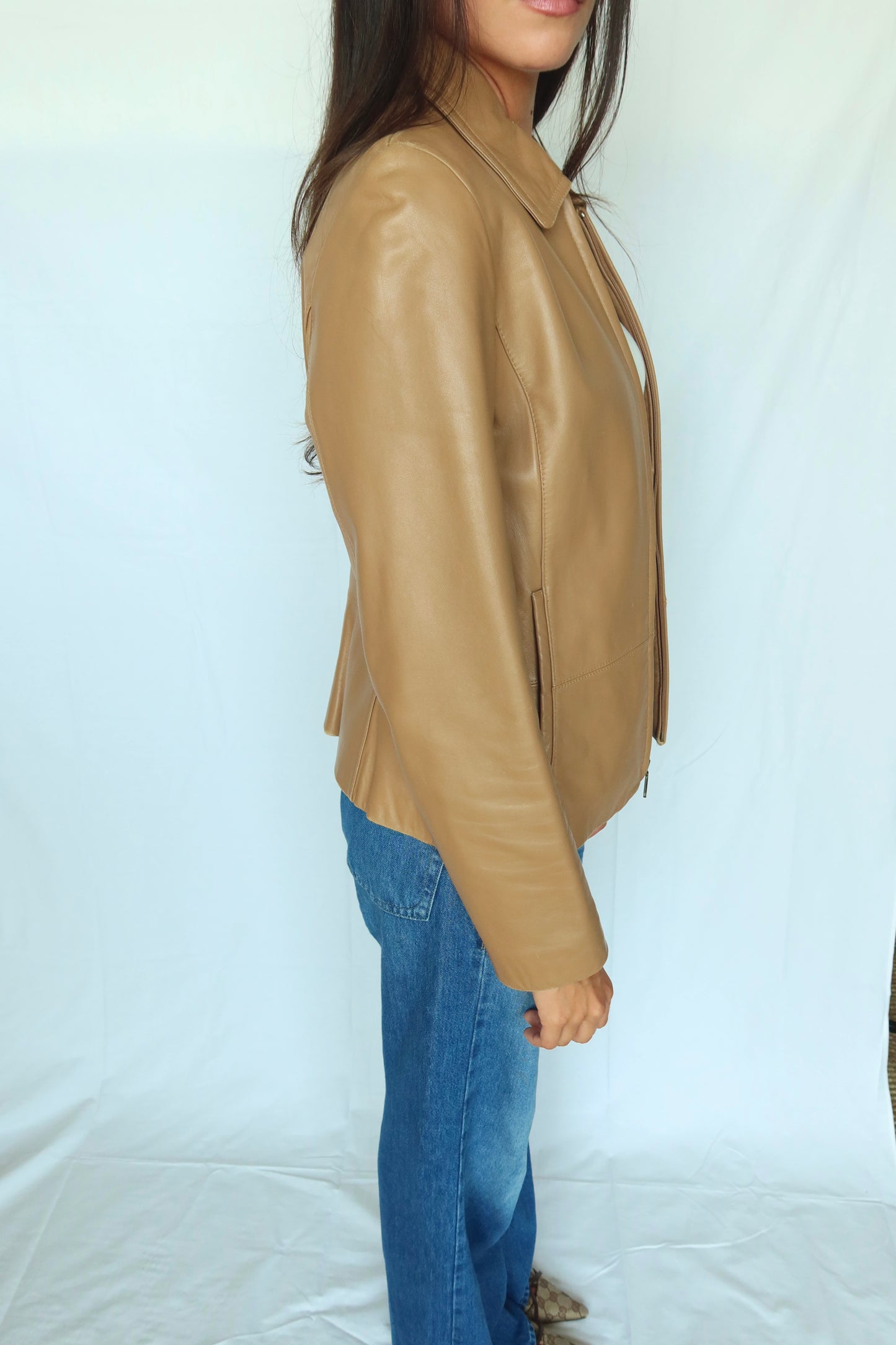 Vintage Tan Leather Jacket