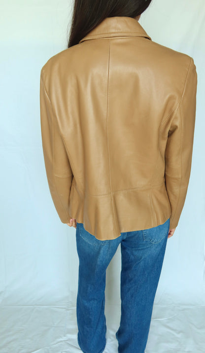 Vintage Tan Leather Jacket