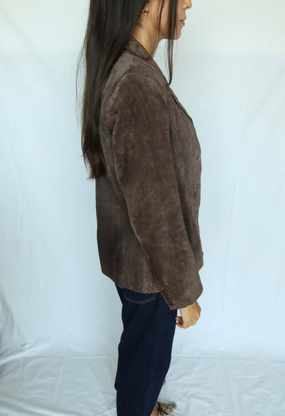 Vintage Brown Suede Blazer