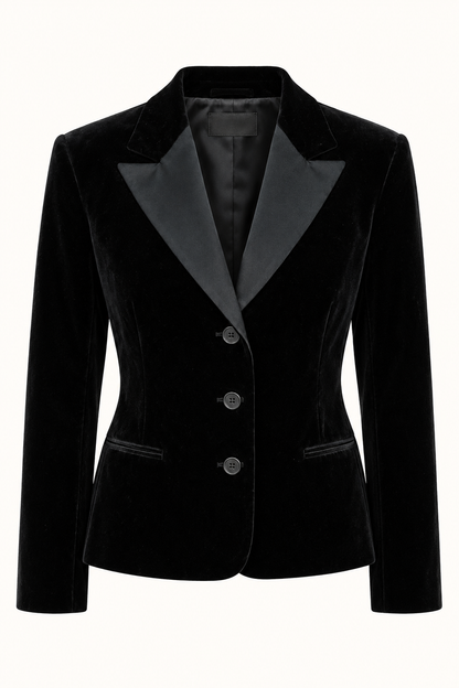 Ralph Lauren — Vintage Black Velvet Tuxedo Blazer