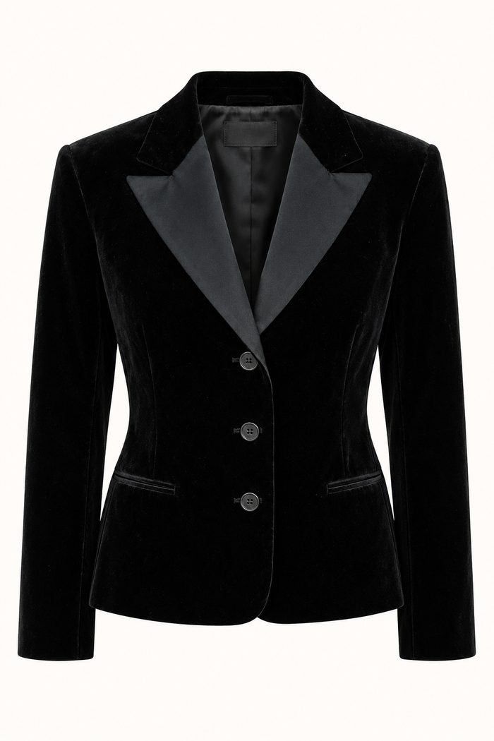 Ralph Lauren — Vintage Black Velvet Tuxedo Blazer