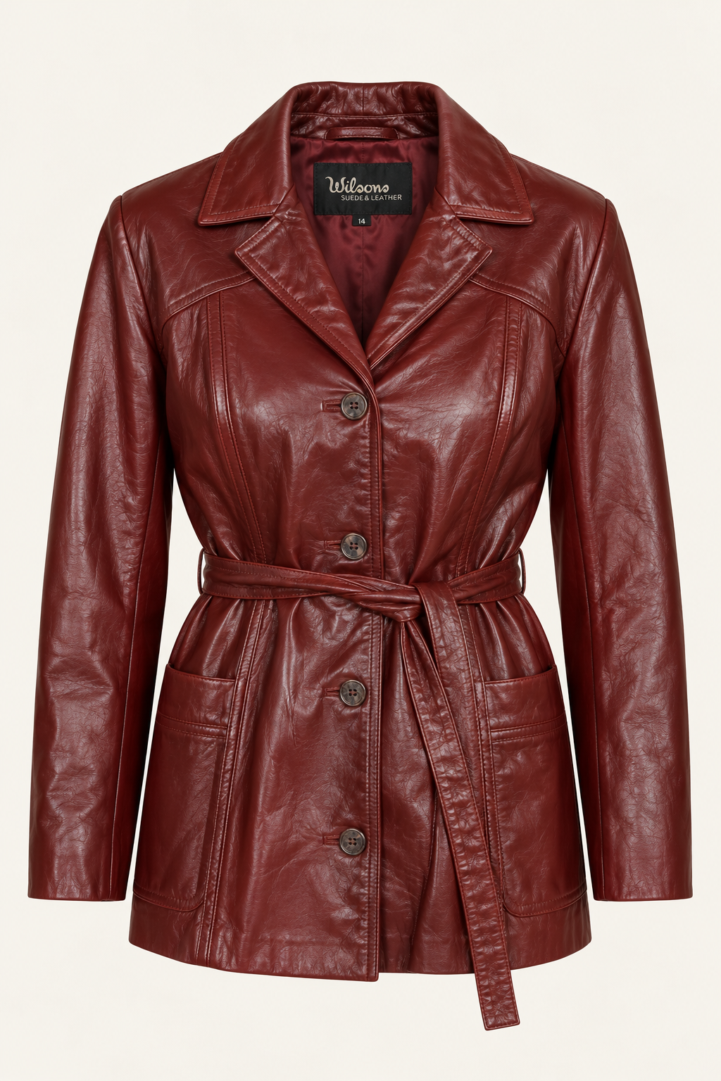 Vintage Burgundy Leather Jacket
