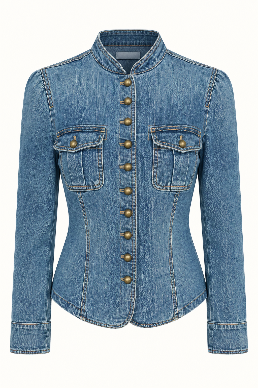 Lauren Ralph Lauren — Vintage Denim Band Collar Jacket