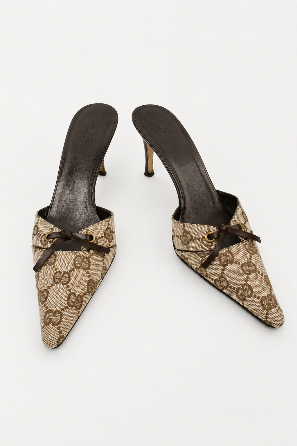 Gucci GG Canvas Bow Mule