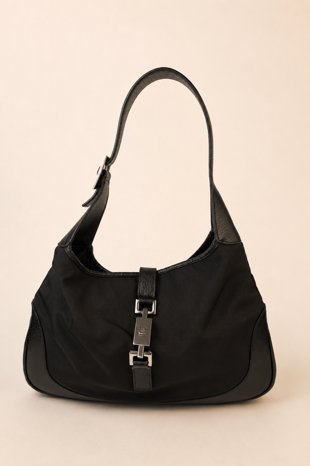 Gucci — Vintage Black Nylon Jackie Shoulder Bag