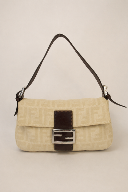 Fendi — Vintage Cream Canvas Baguette