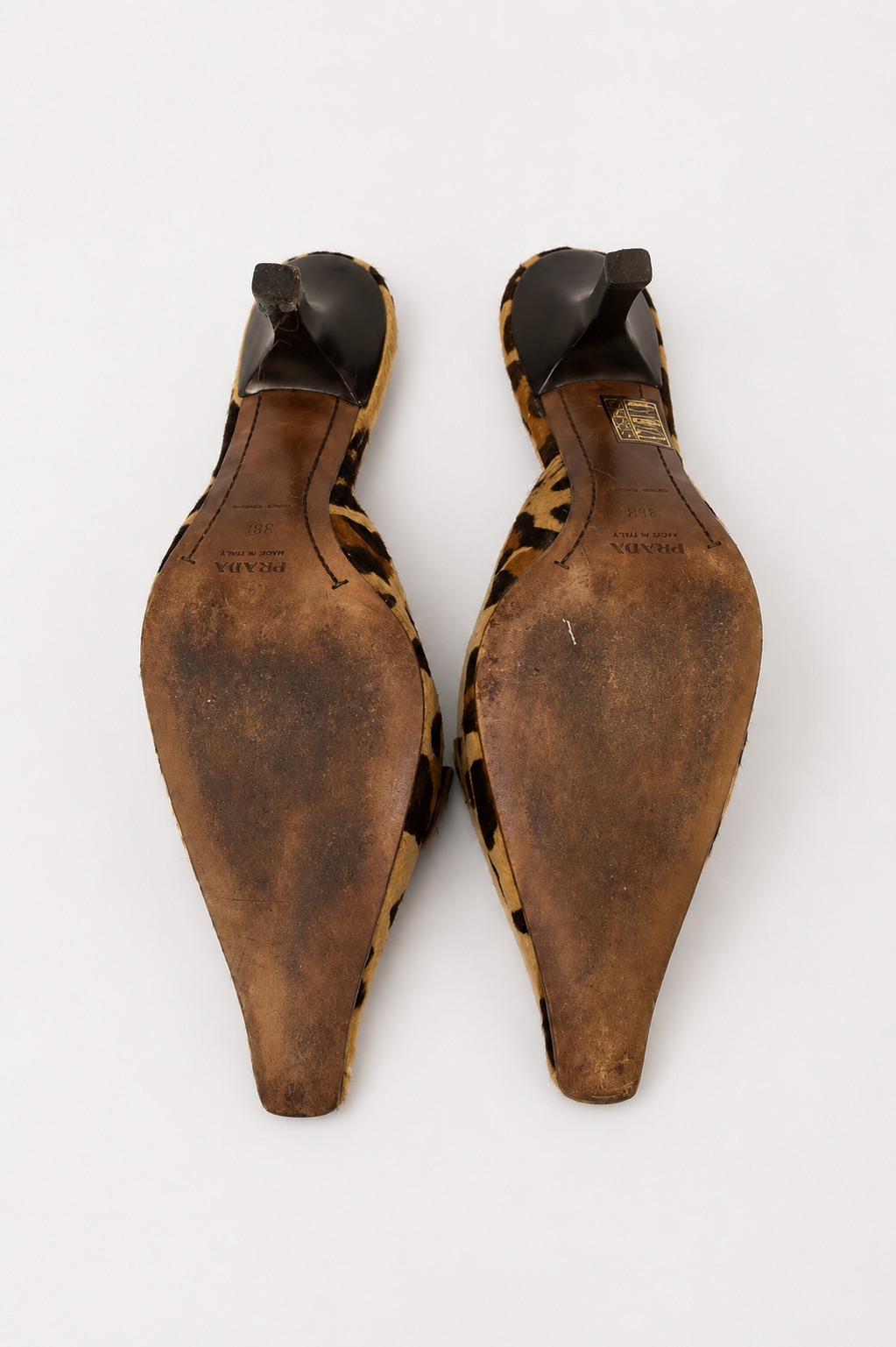 Prada Leopard Print Pony Hair Heels