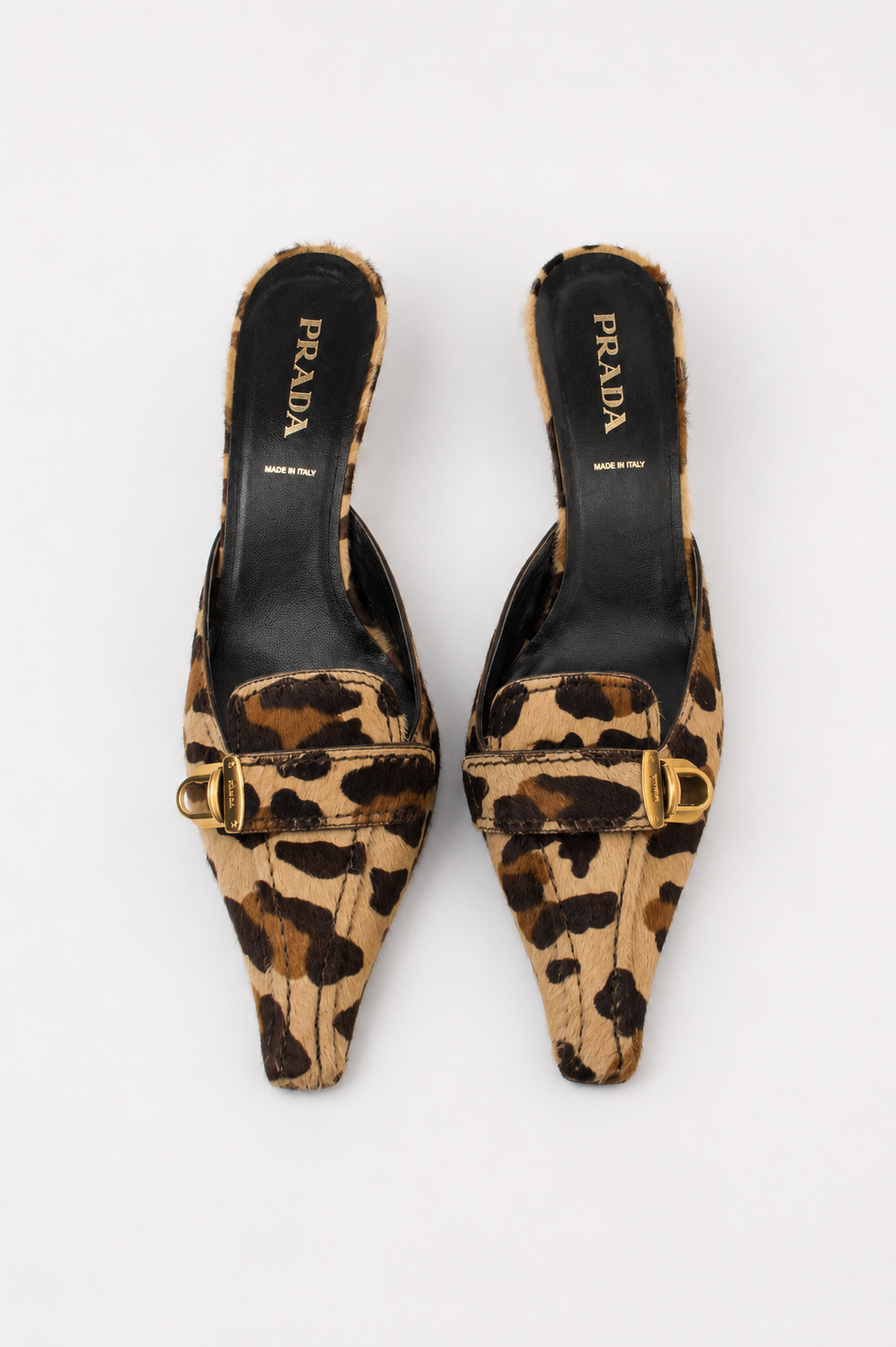 Prada Leopard Print Pony Hair Heels