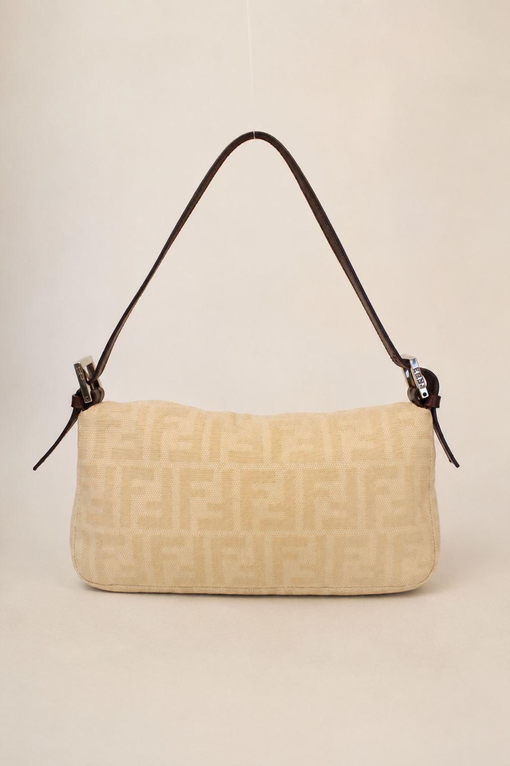 Fendi — Vintage Cream Canvas Baguette