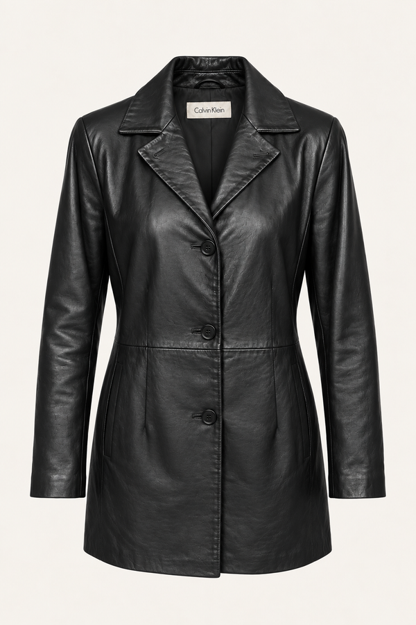 Calvin Klein Leather Trench Coat
