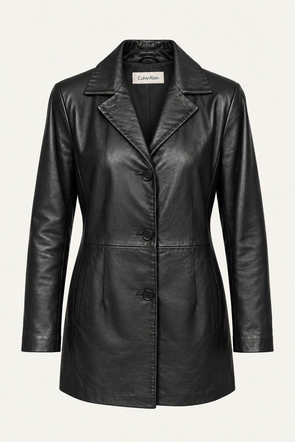 Calvin Klein Leather Trench Coat
