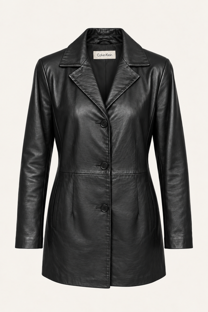 Calvin Klein Leather Trench Coat